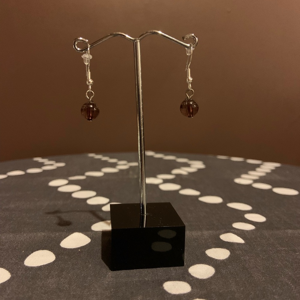 Cute handmade sterling silver, little brown balls, NWOT